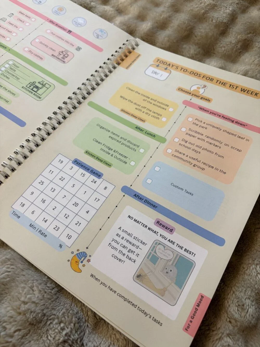Adhd Cleaning Planner, Editable Kids Cleaning and Organizing Chore Checklist Set